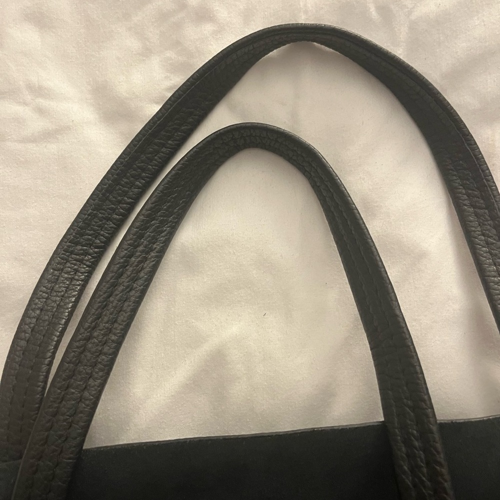 Black Leather Tote Bag - Picture 5 of 6